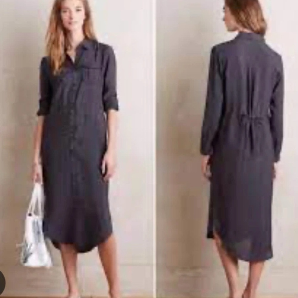 🐠 Maeve Charcoal Long Sleeve Dress